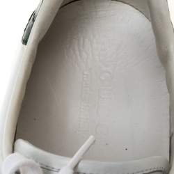 Gucci White Leather Ace Web Detail Low Top Sneakers Size 44