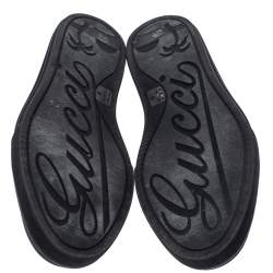 مملوكة مسبقًا حذاء رياضي غوتشي منخفض من أعلى كانفاس GG و جلد كحلي/ أسود مقاس  43