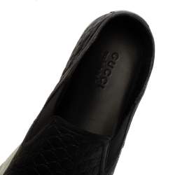 مملوكة مسبقًا حذاء رياضي غوتشي طراز سليب أون جلد غوتشيسيما أسود مقاس 44.5