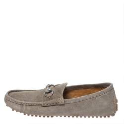 Gucci Beige Suede Horsebit Loafers Size 41