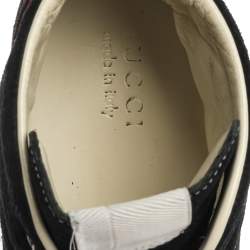 Gucci Tricolor Suede Leather Zig Zag High Top Sneakers Size 44.5
