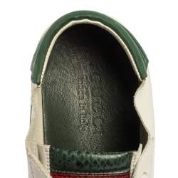 Gucci White Leather Low Top Sneakers Size 40.5