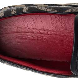 مملوكة مسبقًا Gucci Beige/Black GG Caleido Canvas Dublin Slip-on Sneakers Size 42