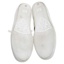Gucci White Leather Ace Web Detail Low Top Sneakers Size 40
