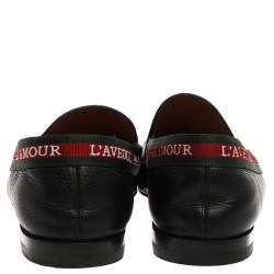 مملوكة مسبقًا حذاء لوفرز غوتشي لافوغل بار لامور جلد أسود مقاس 41