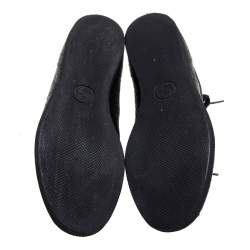 Pre Owned حذاء رياضي غوتشي مرتفع من أعلى جلد غوتشيسيما أحمر/ أسود مقاس 41