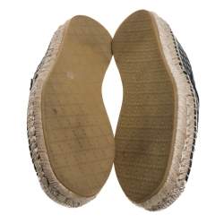 Pre Owned صندل غوتشي جلد غوتشيسيما أسود سليب أون إسبادريل مقاس 40.5