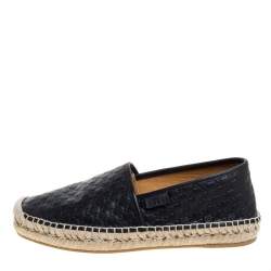 Pre Owned صندل غوتشي جلد غوتشيسيما أسود سليب أون إسبادريل مقاس 40.5