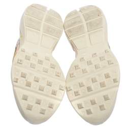 Gucci Mystic White Leather Gucci Square Logo Rhyton Low Top Sneakers Size 43