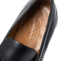 Gucci Black Horsebit Leather Loafers Size 39.5
