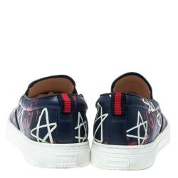 Pre Owned حذاء رياضي غوتشي سليب أون غوتشي دوبلين غوست جلد كحلى مقاس 42.5 