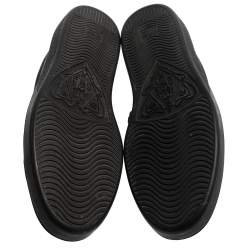 مملوكة مسبقًا حذاء رياضى غوتشى منخفض من أعلى بروكلين جلد وكانفاس سوبريم جى جى أسود مقاس 46