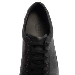 مملوكة مسبقًا حذاء رياضى غوتشى منخفض من أعلى بروكلين جلد وكانفاس سوبريم جى جى أسود مقاس 46