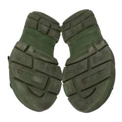 Pre Owned Gucci Black Leather And Mesh Sega Sandals Size 43