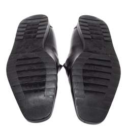 Gucci Black Leather Slip On Loafers Size 43.5