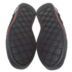 مملوكة مسبقًا Gucci Black Suede Logo Embellished Low Top Sneakers Size 45