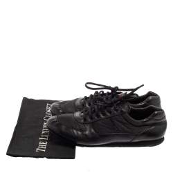 مملوكة مسبقًا حذاء رياضى برادا منخفض من أعلى جلد أسود مقاس 41.5 