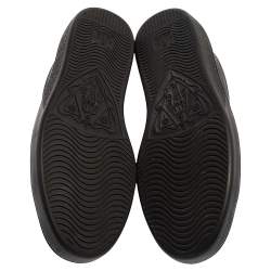 Pre Owned Gucci Black GG Supreme Canvas And Leather Double Velcro Ace Sneakers Size 41.5