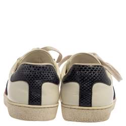 Gucci White Leather Ace Low Top Sneakers Size 39.5