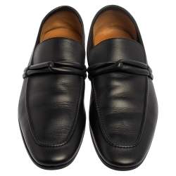 Gucci Black Leather Loafers Size 40