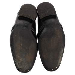 Gucci Black Leather Loafers Size 40