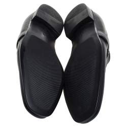 Gucci Black Leather Slip On Loafers Size 43.5