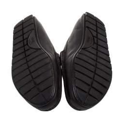 Pre Owned Gucci Dark Brown Micro Guccissima Leather Slip On Loafers Size 44