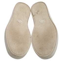 Pre Owned حذاء رياضي غوتشي MLB NY يانكيس سليب أون كانفاس جي جي بيج/بني مقاس 40