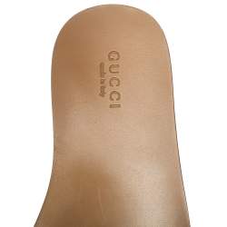 Pre Owned Gucci Black Leather Varadero  Horsebit Slide Sandals Size 41.5