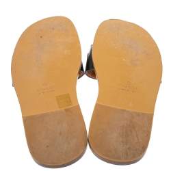 Pre Owned Gucci Black Leather Varadero  Horsebit Slide Sandals Size 41.5