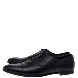 Gucci Black Leather Lace Up Oxfords Size 43 