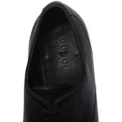 Gucci Black Leather Lace Up Oxfords Size 43 