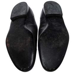 Gucci Black Leather Lace Up Oxfords Size 43 