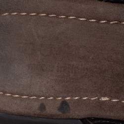 Pre Owned Gucci Beige/Brown GG Supreme Canvas Web Thong Flats Size 44