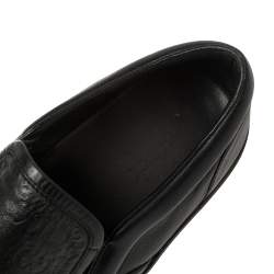 مملوكة مسبقًا Gucci Black Guccissima Leather Slip On Sneakers Size 42