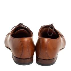 Gucci Brown Leather Lace Up Oxfords Size 41