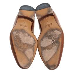 Gucci Brown Leather Lace Up Oxfords Size 41