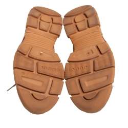 Pre Owned Gucci Brown Suede And Leather Flashtrek Low Top Sneakers Size 42