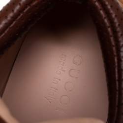 Pre Owned Gucci Brown Suede And Leather Flashtrek Low Top Sneakers Size 42
