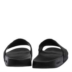Pre Owned Gucci Black Rubber Matelasse Slide Sandals Size 41