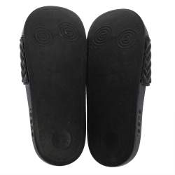 Pre Owned Gucci Black Rubber Matelasse Slide Sandals Size 41