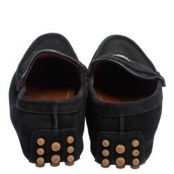 Gucci Black Suede Slip on Loafers Size 41.5