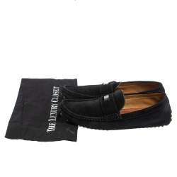 Gucci Black Suede Slip on Loafers Size 41.5