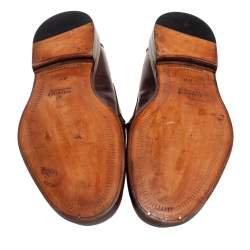 Gucci Brown Leather Penny Loafers Size 42.5
