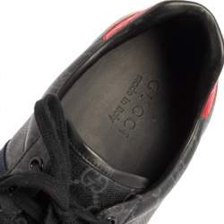 مملوكة مسبقًا Gucci Grey GG Supreme Canvas Ace Low Top Sneakers Size 44.5