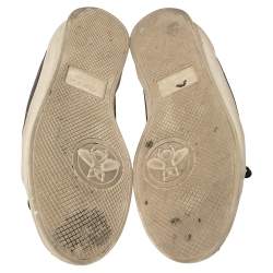 Pre Owned Gucci White/Blue Leather Falacer Sneakers Size 44