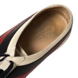 Pre Owned Gucci White/Blue Leather Falacer Sneakers Size 44