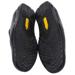 Gucci Black Guccissima Leather GG Loafers Size 44
