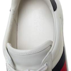 Pre Owned Gucci White Leather  Ace Low Top Sneakers Size 40 