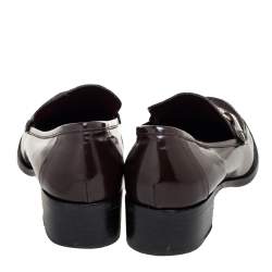 مملوكة مسبقًا Gucci Brown Guccissima Leather Horsebit Slip On Loafers Size 41